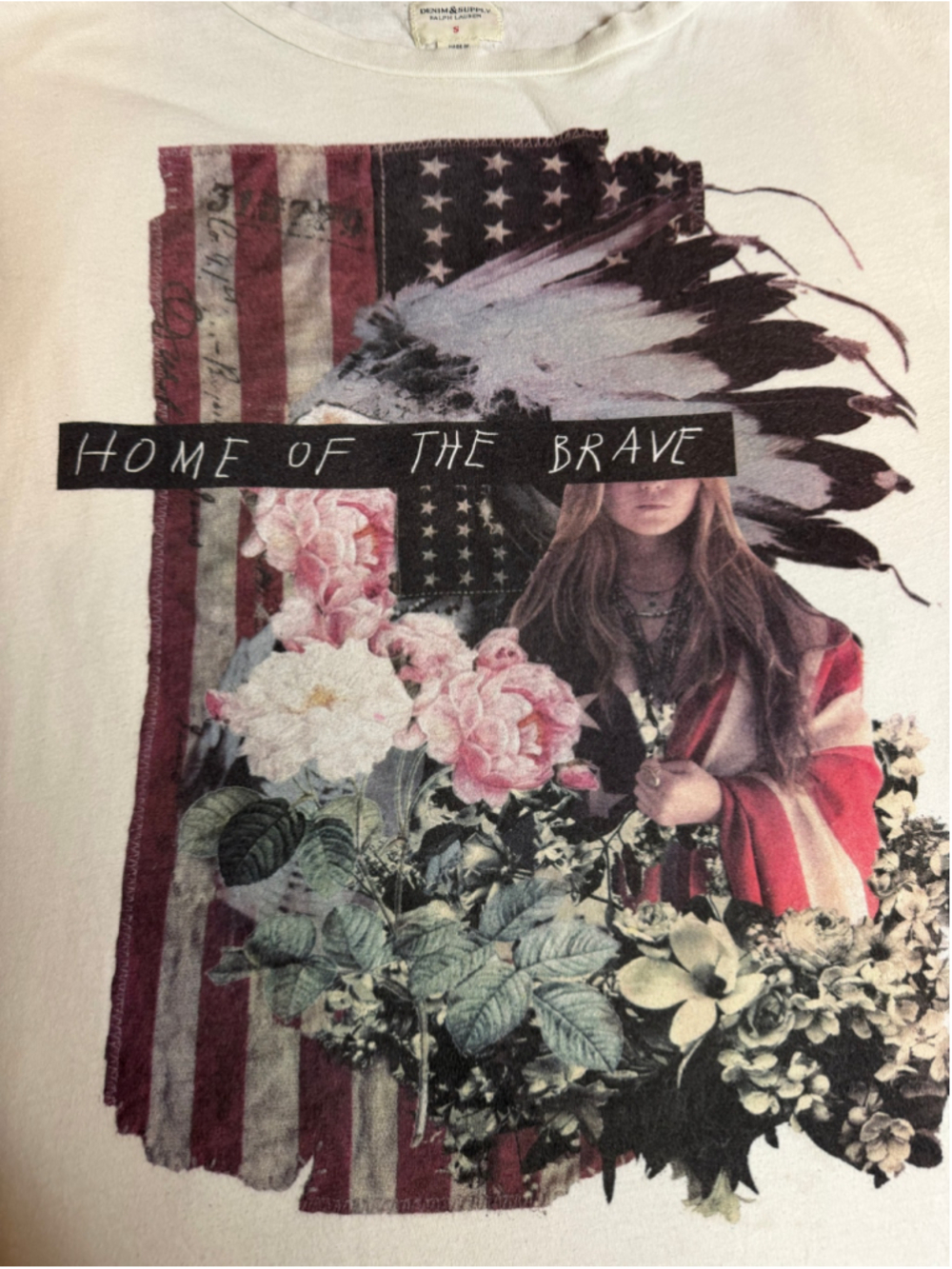 Denim & Supply Ralph Lauren Home of the Brave Graphic Tee Size Small